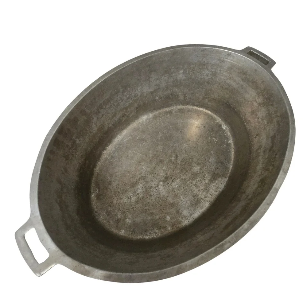 Vtg 1950s Miracle Maid Cast Aluminum Oval Roaster Dutch Oven with Basting Lid